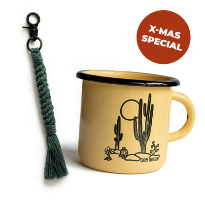 X-Mas Bundle | Emaille-Tasse Oaxaca & Schlüsselanhänger Crown