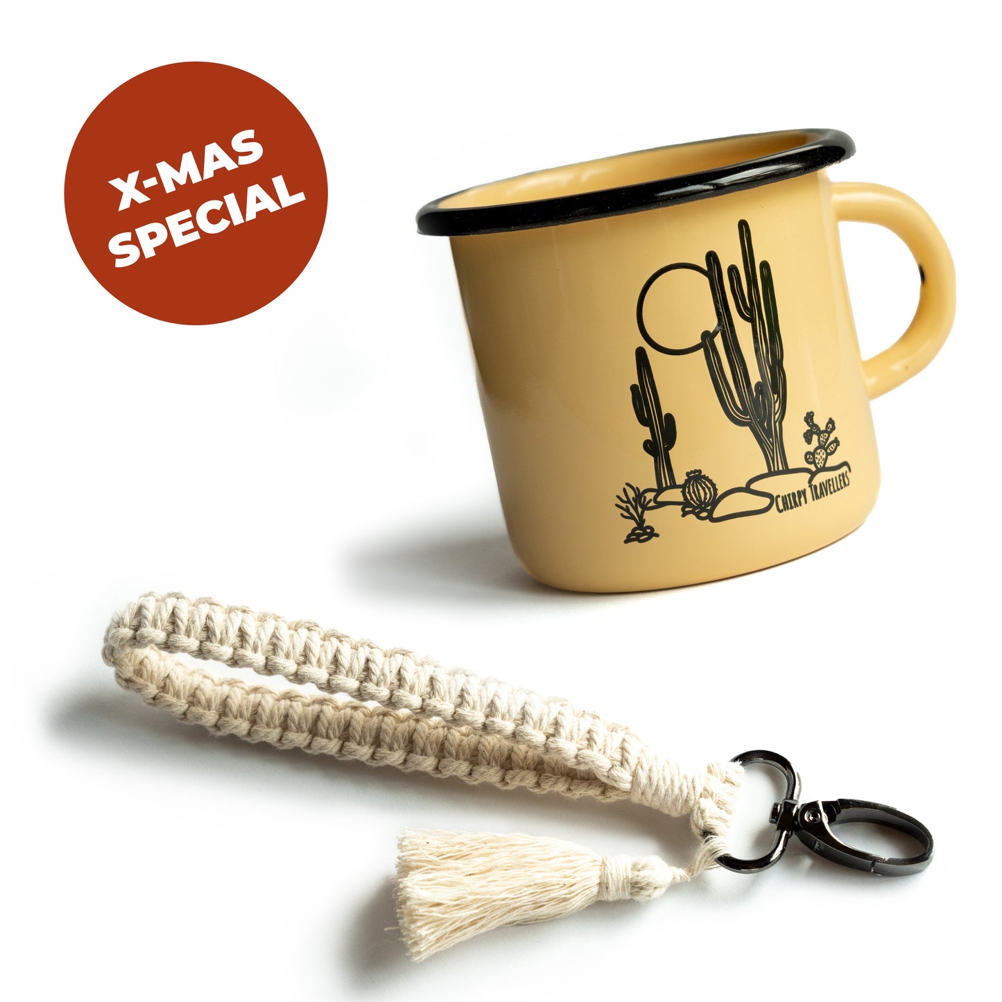X-Mas Bundle | Emaille-Tasse Oaxaca & Schlüsselanhänger Loop Cross