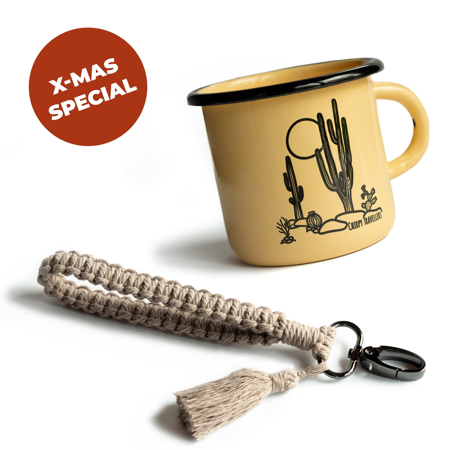 X-Mas Bundle | Emaille-Tasse Oaxaca & Schlüsselanhänger Loop Cross