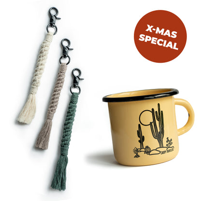 X-Mas Bundle | Emaille-Tasse Oaxaca & Schlüsselanhänger Crown