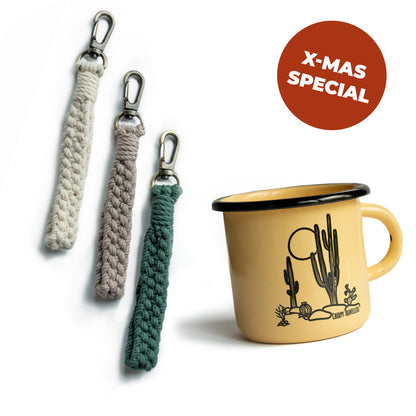 X-Mas Bundle | Emaille-Tasse Oaxaca & Schlüsselanhänger Loop Braid
