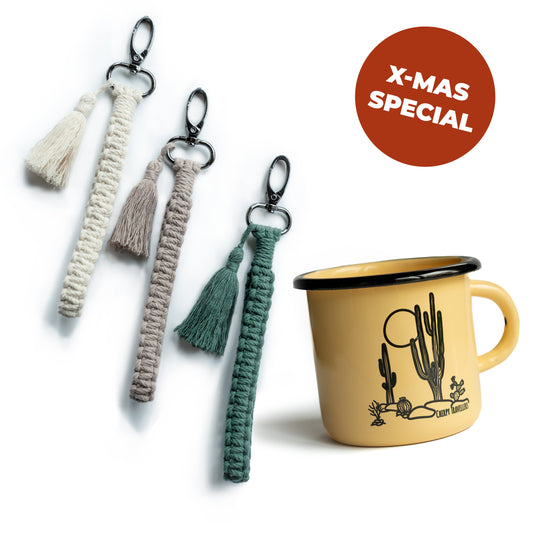 X-Mas Bundle | Emaille-Tasse Oaxaca & Schlüsselanhänger Loop Cross